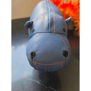 Monique Lhuillier Pottery Barn Kids Leather Hippo Bookend
